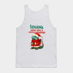 Iguana Wish You A Merry Christmas Tank Top